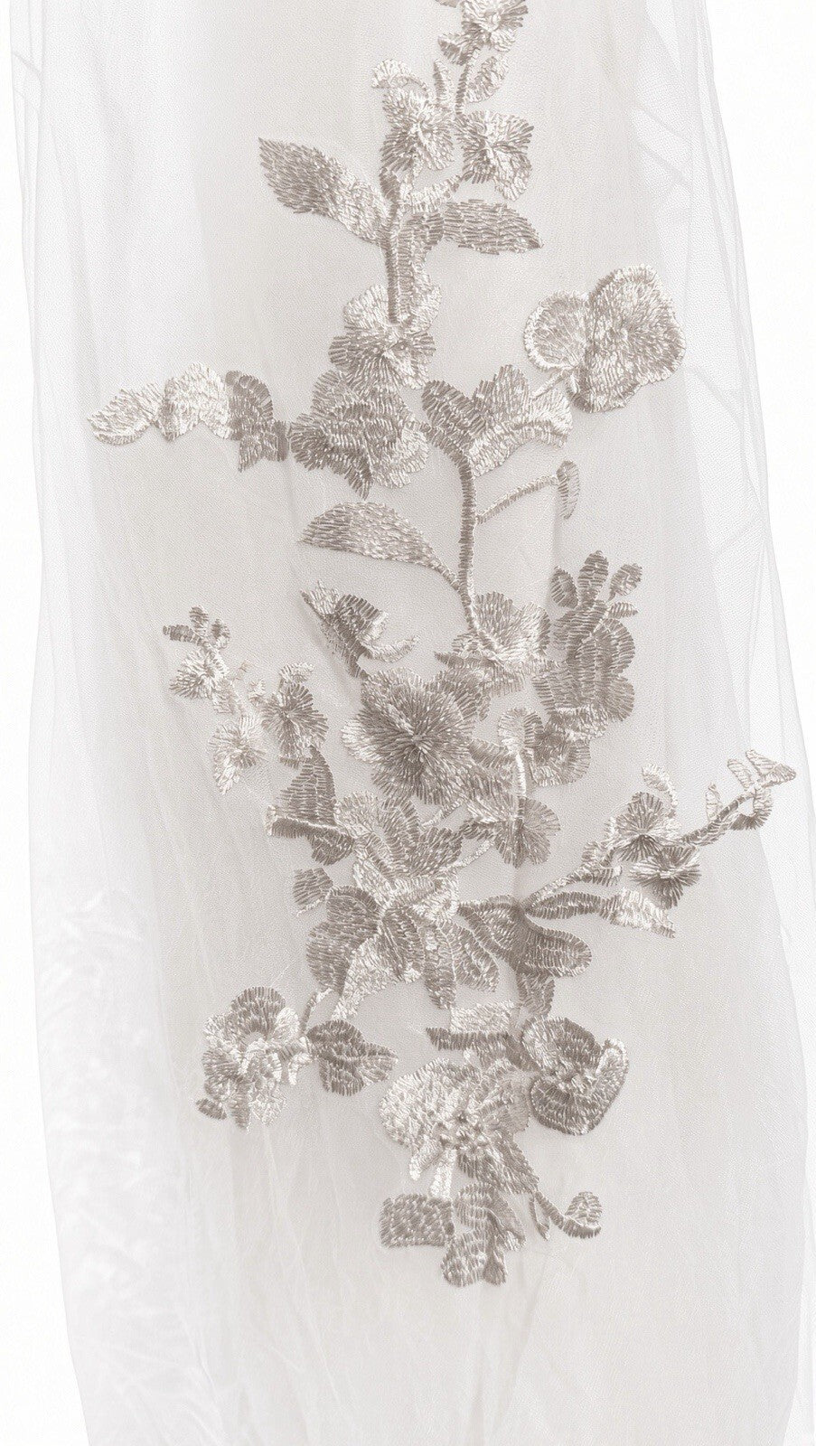 Ivory Lace Mermaid Wedding Dress Size 12 Floral Embroidered Bridal Gown Train