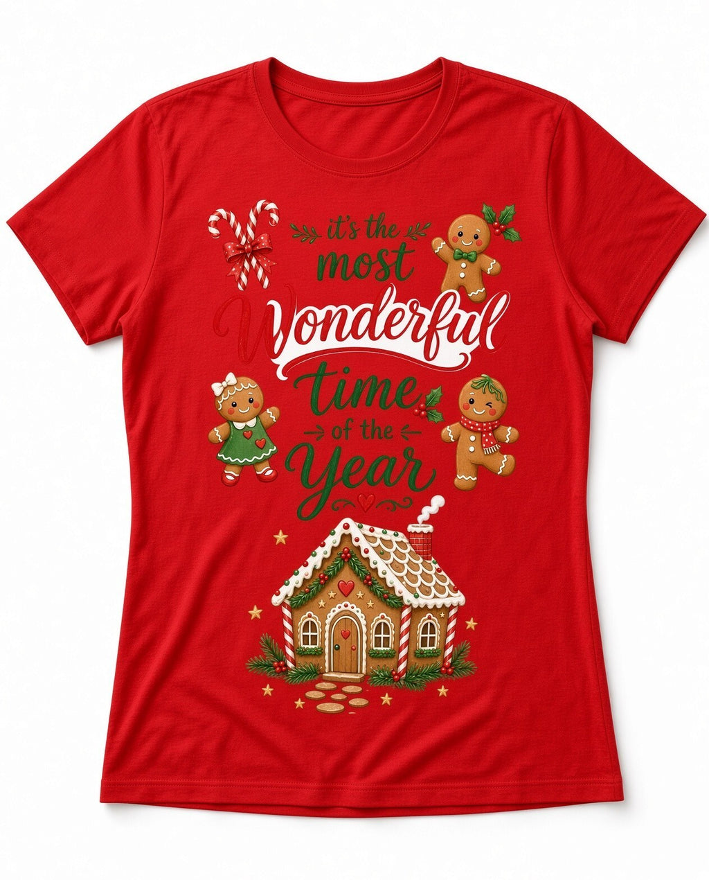 4pcs 10in Most Wonderful Time Year Gingerbread DTF Transfer