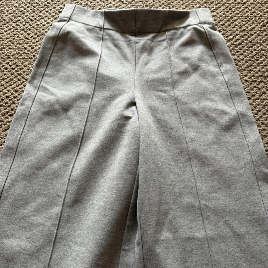 Jones New York Gray Wide Leg Pull-On Pants Size S Stretch Knit