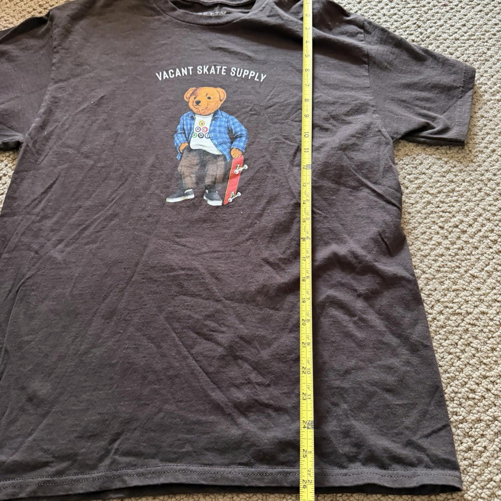 Pretty Vacant Vacant Skate Supply Teddy Bear Skate T-Shirt Large Black