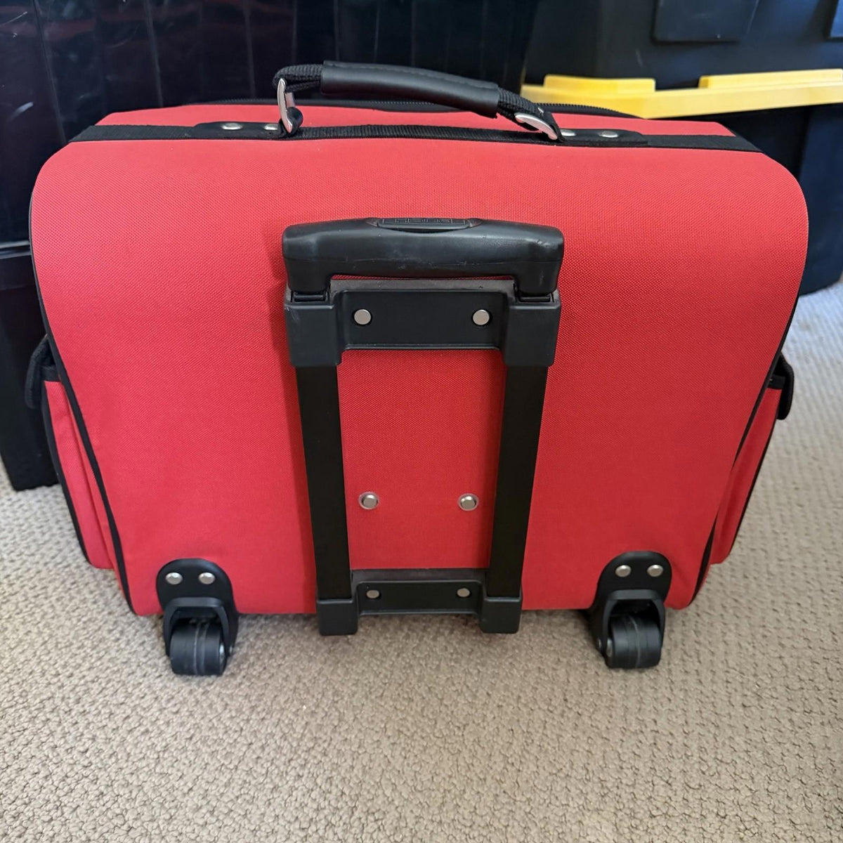 Sizzix Original Red Wheeled Carry Bag w/ Machine & Dies Lot