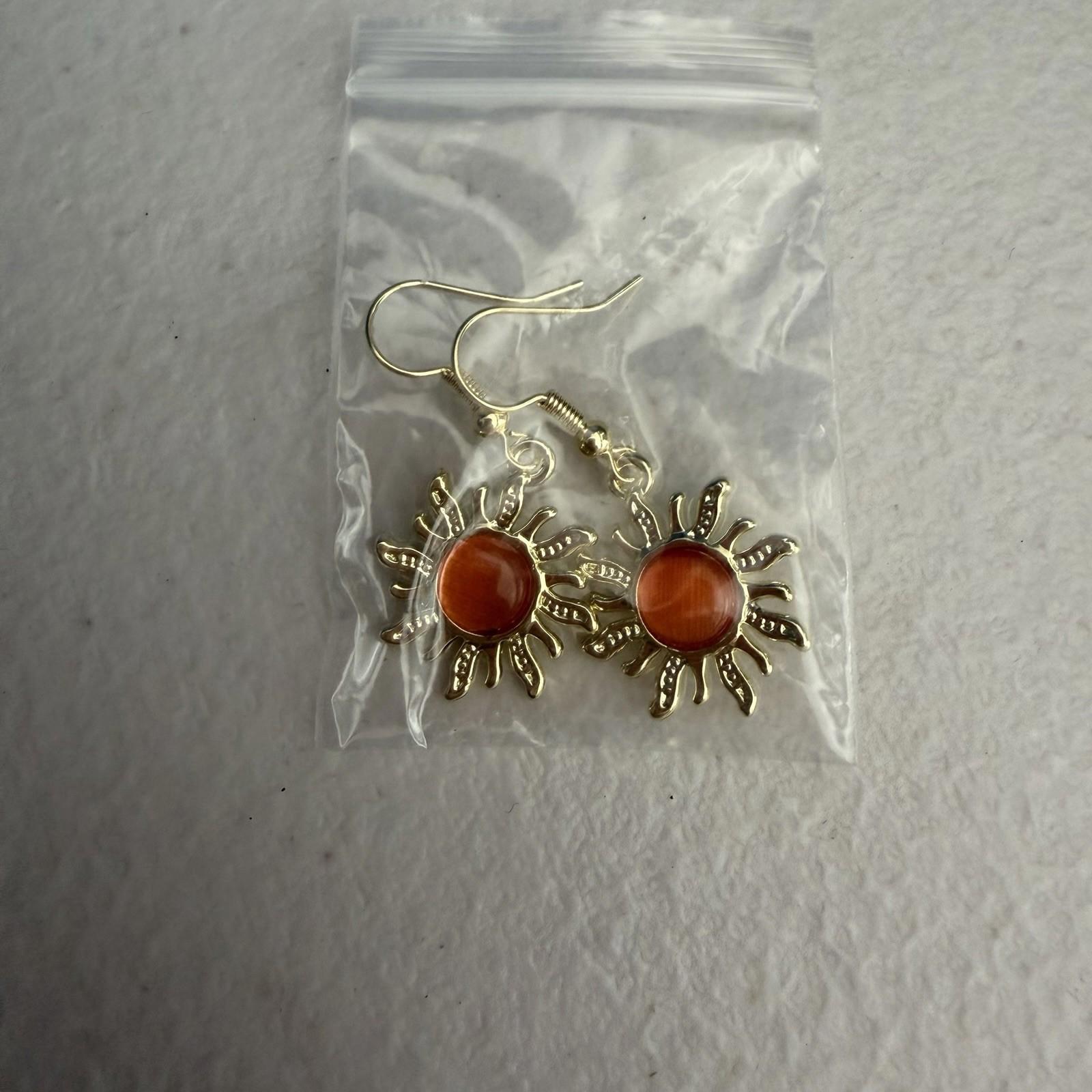 Vintage Sunflower Alloy Drop Dangle Earrings Crystal Sun Jewelry Gifts