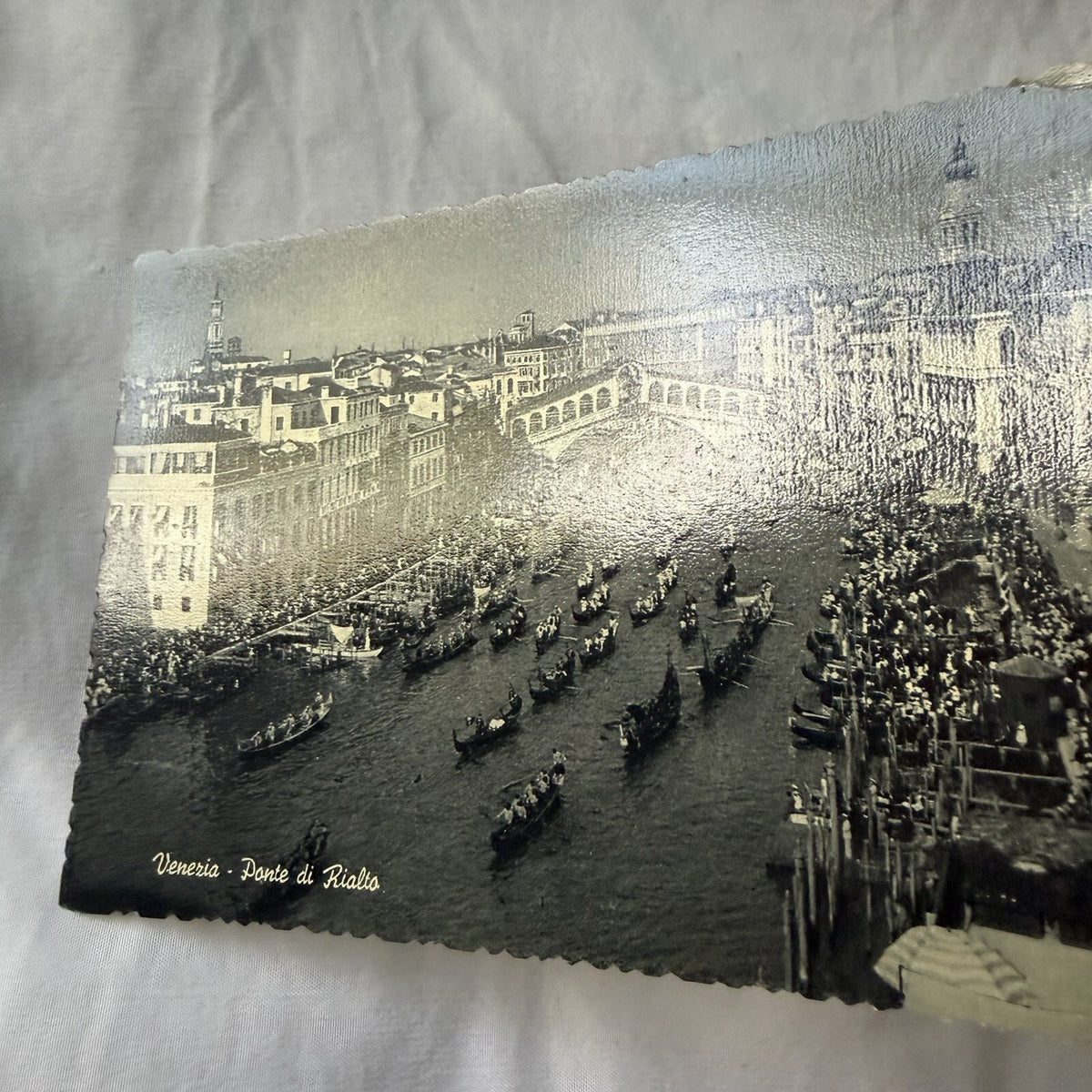 Venezia Ponte di Rialto Postcard | Rialto Bridge Venice Grand Canal Gondolas