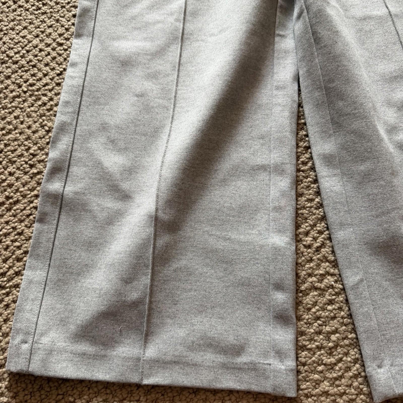 Jones New York Gray Wide Leg Pull-On Pants Size S Stretch Knit
