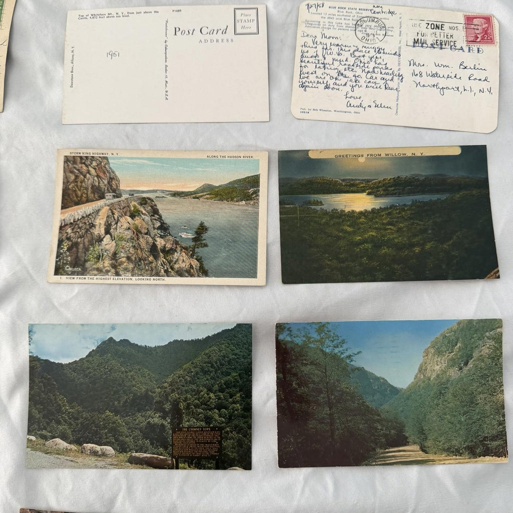 Vintage Scenic Postcards Lot - National Parks, Mountains, Lakes, Covered Bridges