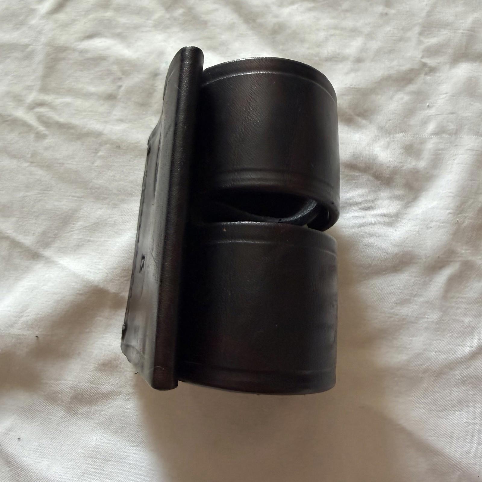 Vintage Tex Shoemaker 103K Black Leather Double Speedloader Holder