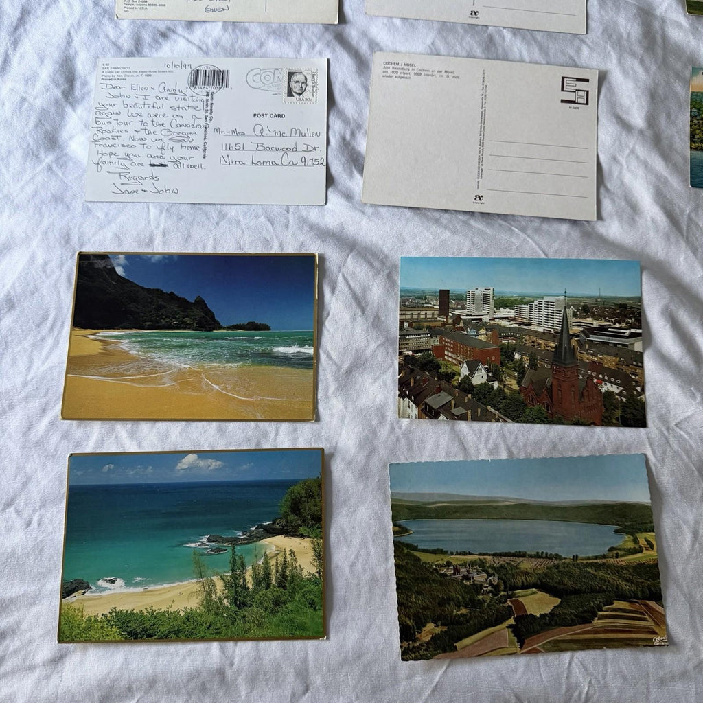 Vintage Postcards Lot - San Francisco, Zion, Redwoods, Castles & Beaches