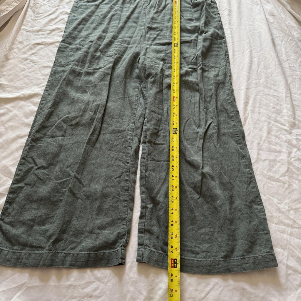 Universal Thread Sage Green Linen Wide Leg Jumpsuit XS