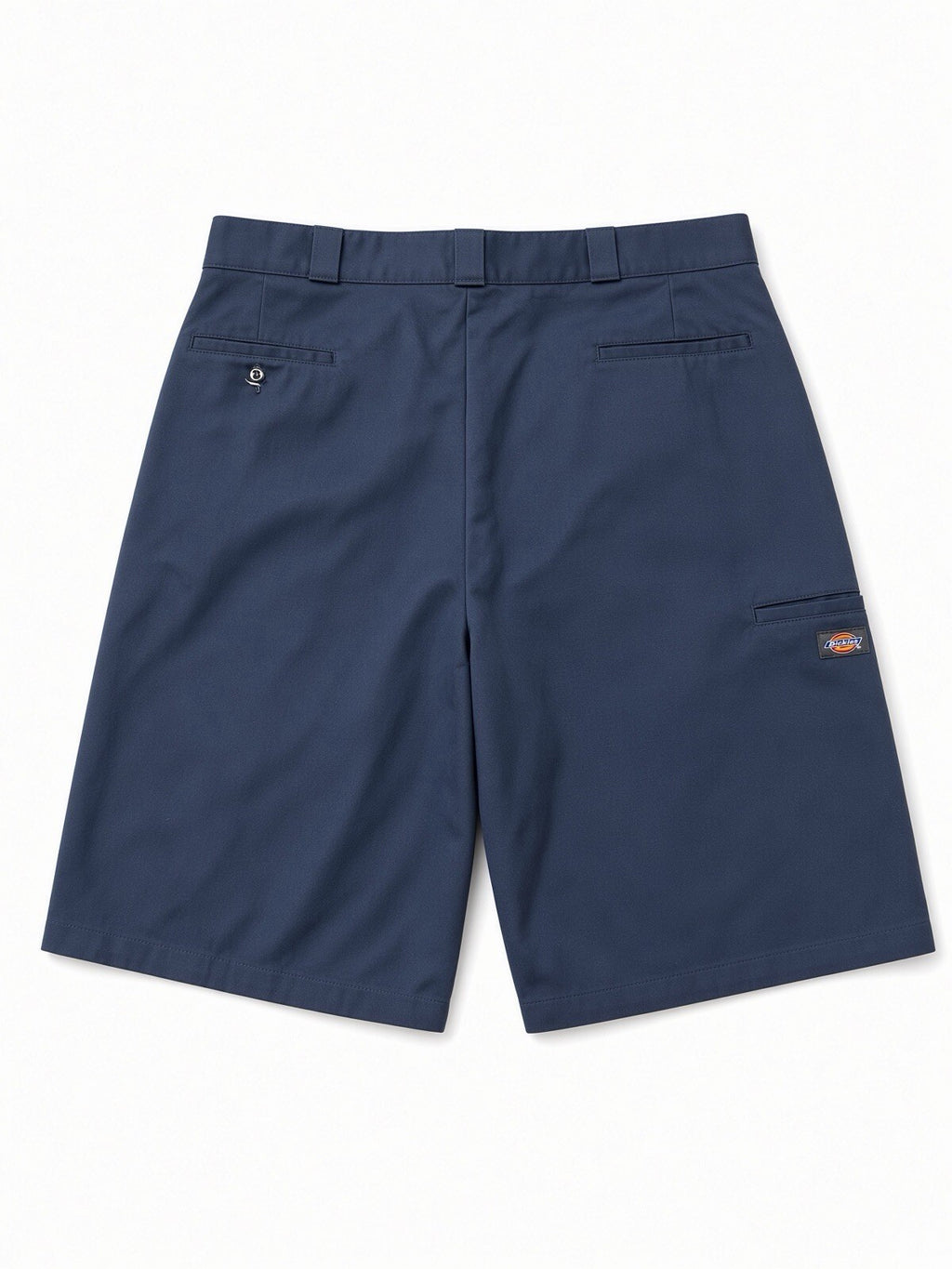 Dickies Loose Fit Work Shorts Men Size 42 Navy Blue Twill Cargo Logo Patch