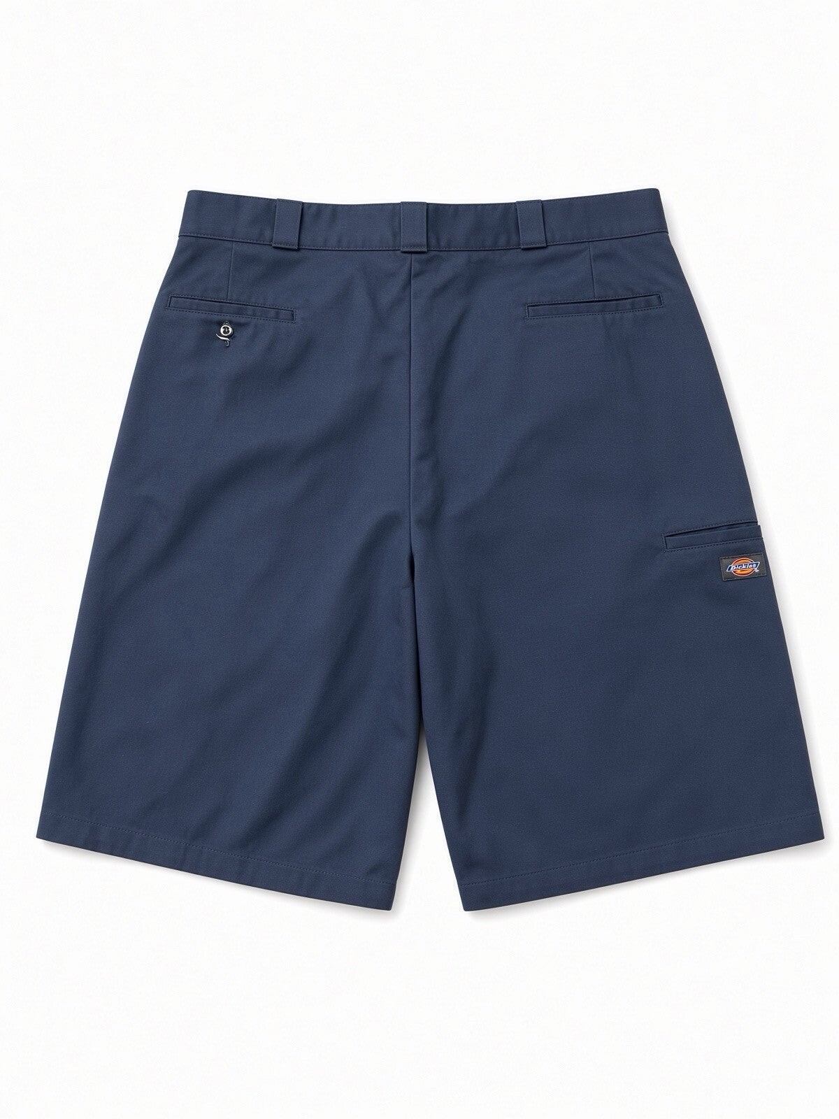 Dickies Loose Fit Work Shorts Men Size 42 Navy Blue Twill Cargo Logo Patch