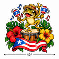 4Pcs Coqui Frog Music DTF Transfers Puerto Rican Design 10 Inch