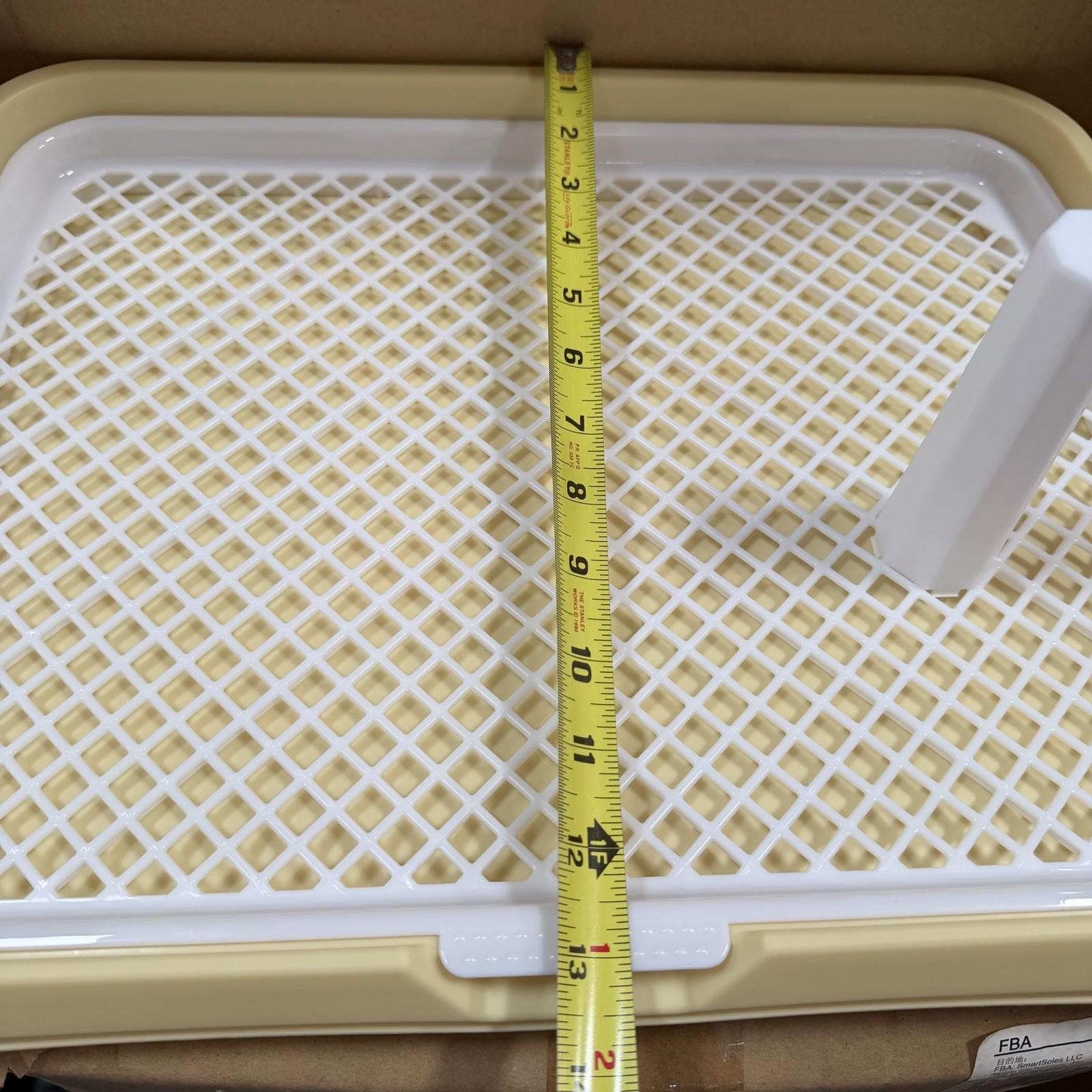 Dog Potty Training Tray Pee Pad Holder Plastic Toilet with Removable Net 16”