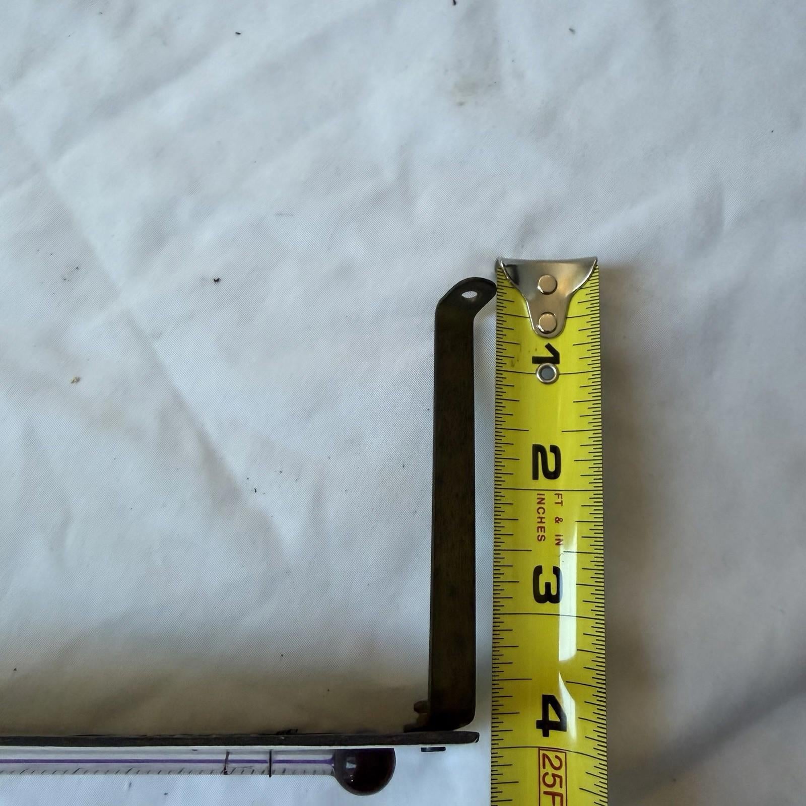 Antique French Enamel Thermometer Centigrade Wall Mount Weather Station c1900