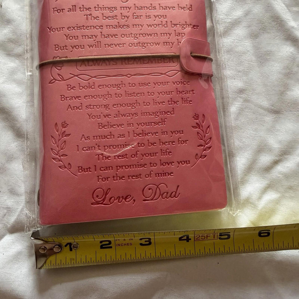 PRSTENLY Daughter In Law Gifts Leather Journal, 140 Law, Pink