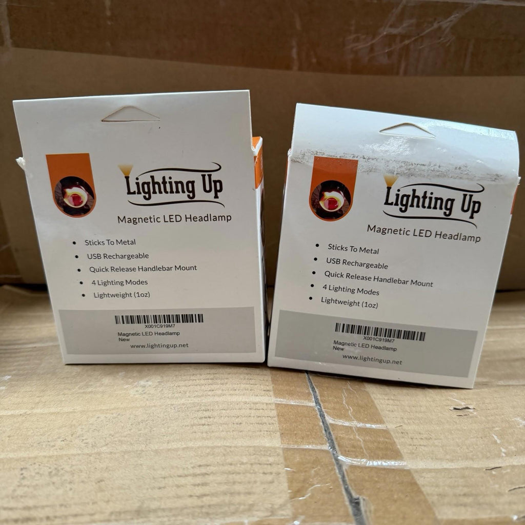 Pair of Lighting Up Magnetic LED Headlamp 120 Lumens USB Rechargeable