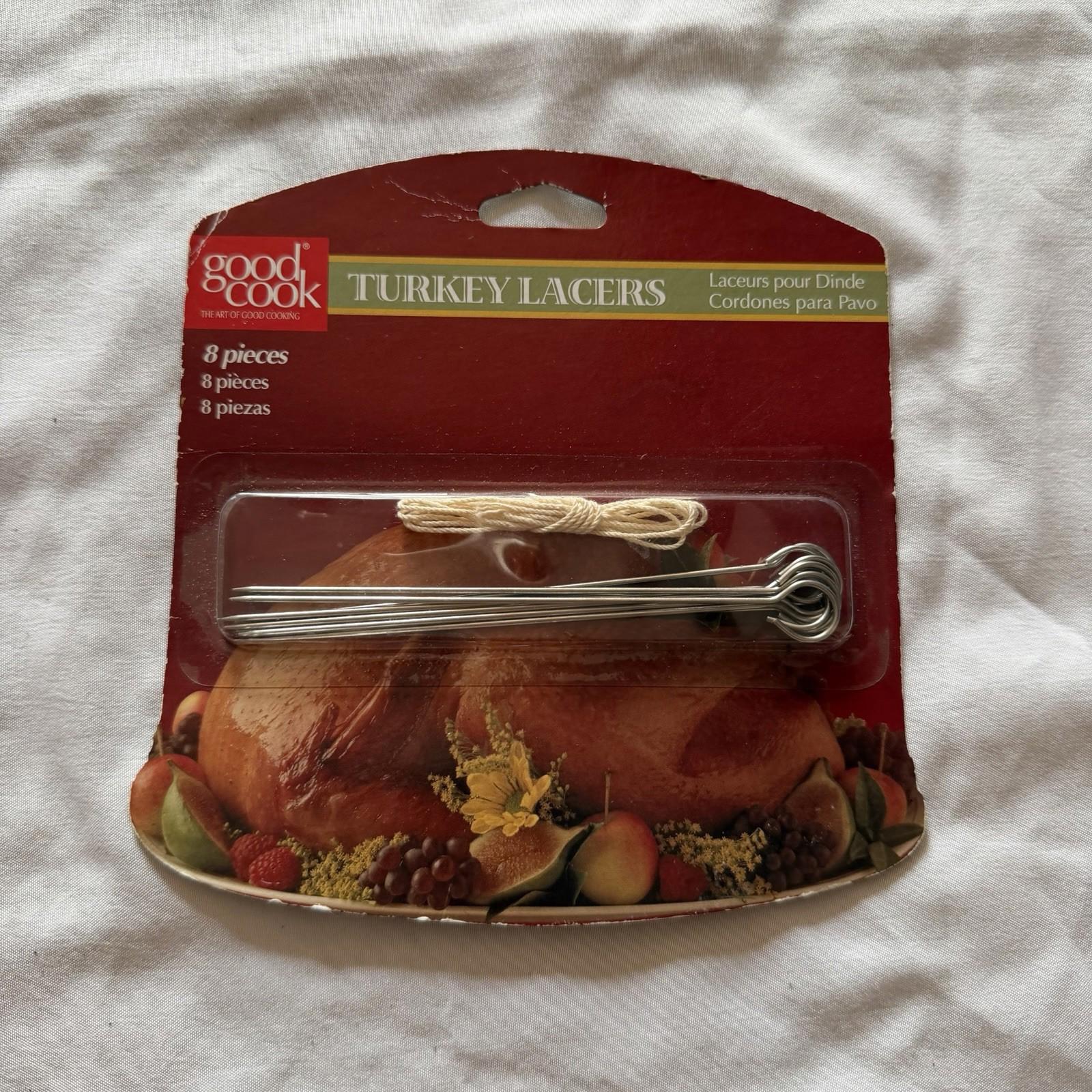 Good Cook Turkey Lacers 8 Piece with String Trussing Pins #25980