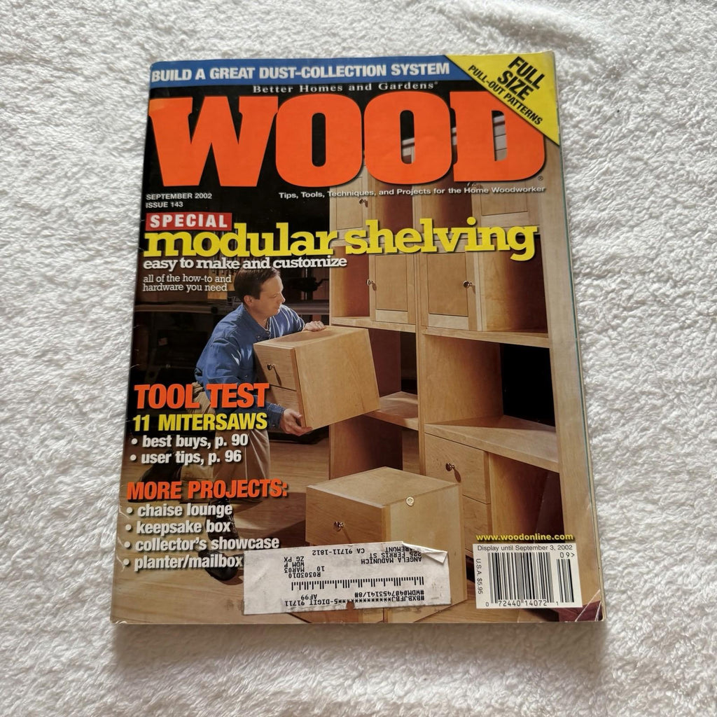 WOOD Magazine #143 Sept 2002: Modular Shelving & Miter Saw Test