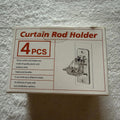 ANDGOO 4-Pack No Drill Curtain Rod Holders - Adhesive Bracket