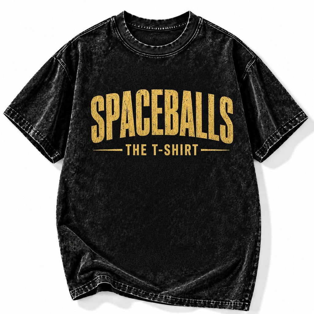 Acid Wash Black Tee Spaceballs The T-Shirt Graphic Vintage Movie