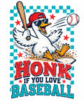 4Pcs Funny Baseball Goose DTF Transfers 10" Honk Heat Press Shirt Design