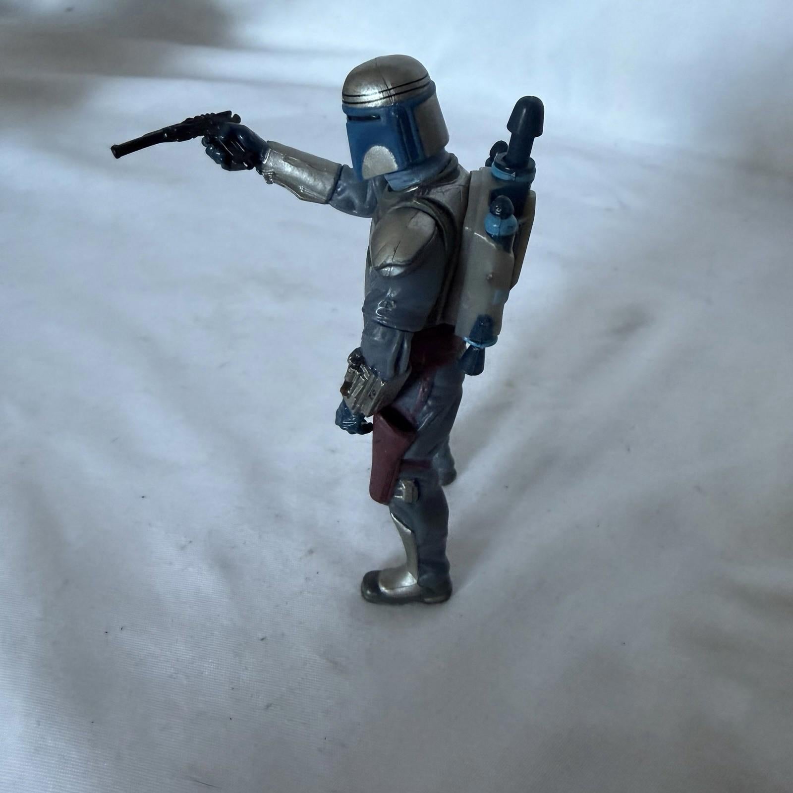 Star Wars Jango Fett 2002 Hasbro 3.75” Action Figure w Jetpack Blaster
