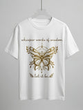 Let It Be Butterfly Whisper Words of Wisdom Spiritual Boho Graphic Tee Unisex