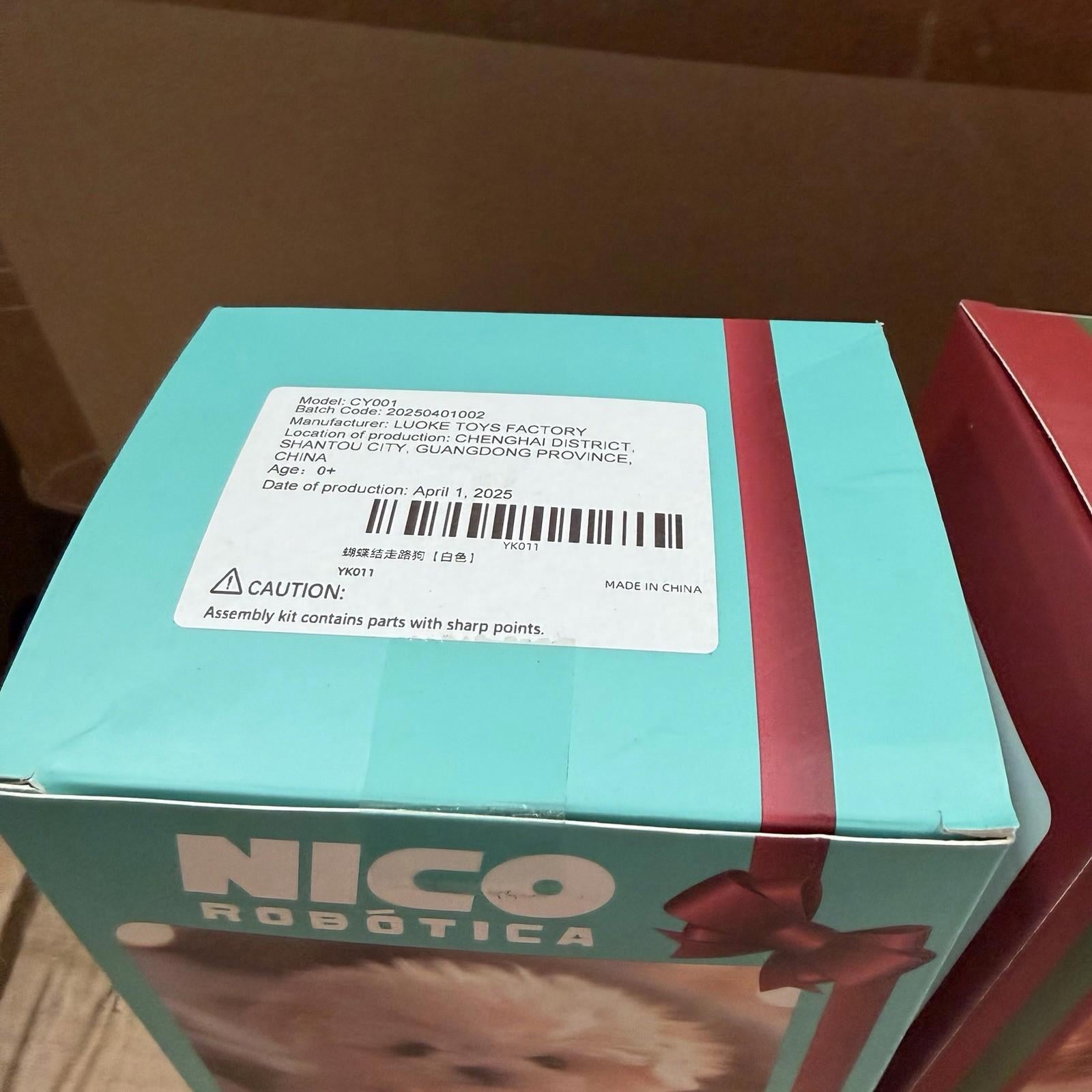 Nico Robótica Interactive Robotic Puppy Plush Toy 2 Colors White & Brown CY001