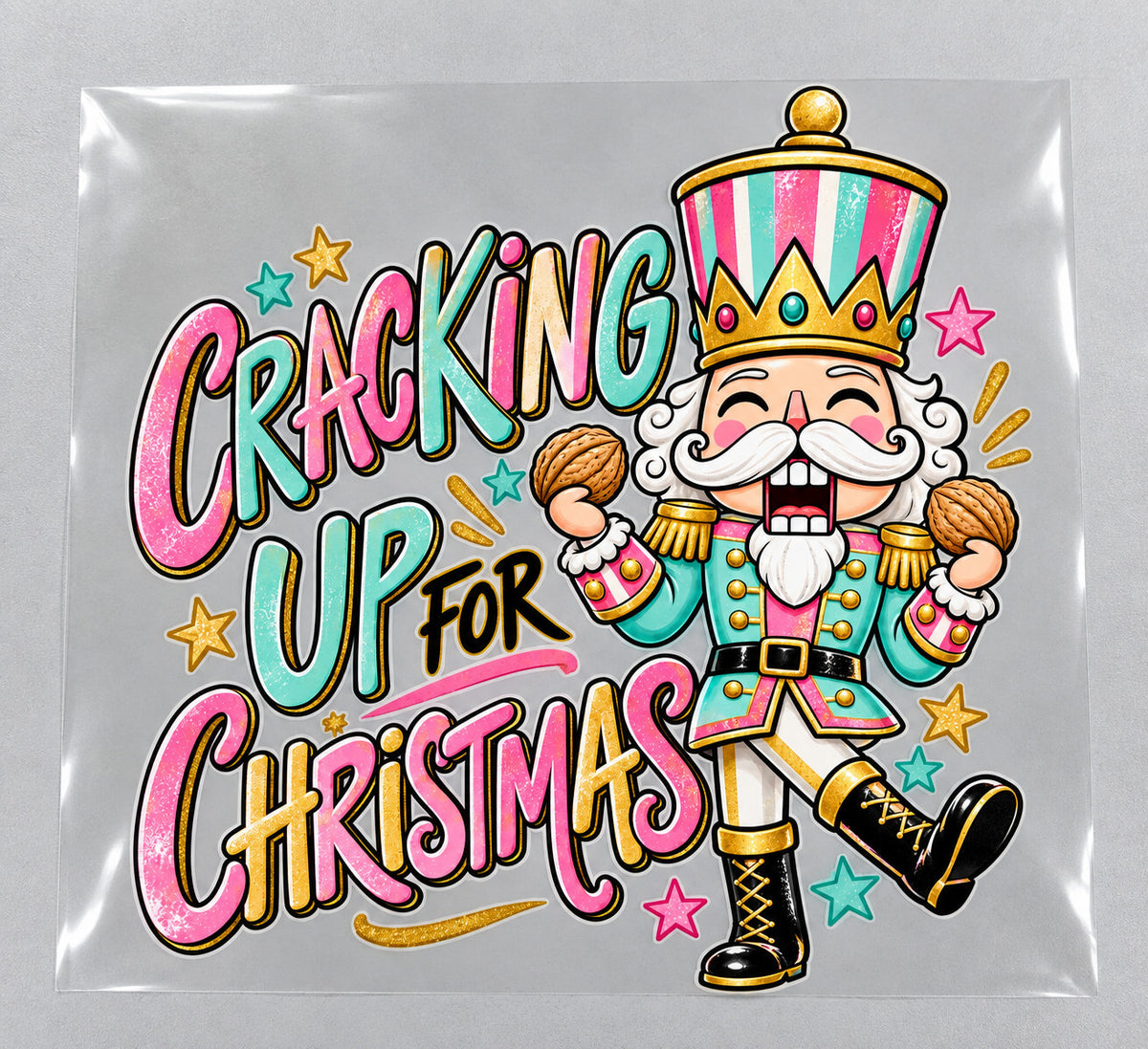 4 Pack Christmas Nutcracker DTF Heat Transfers Funny Design 10 Inch