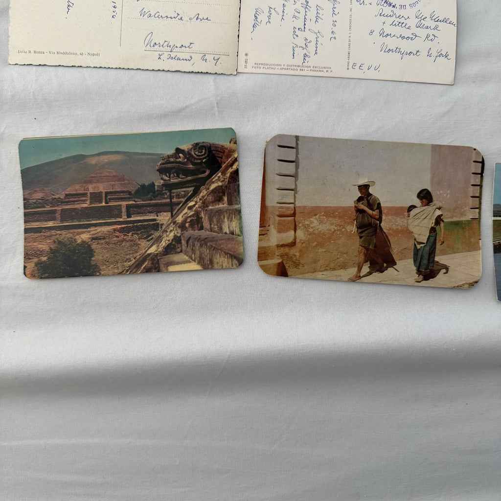 Vintage Postcards Lot - Switzerland Alps, Barcelona Spain, Naples Italy 1950s