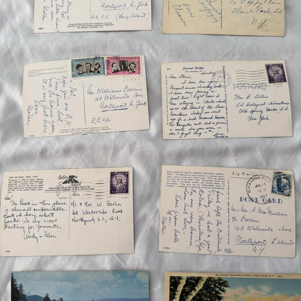 Vintage Scenic Postcards Lot - National Parks, Mountains, Lakes, Covered Bridges