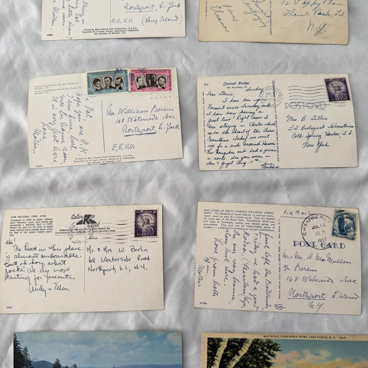 Vintage Scenic Postcards Lot - National Parks, Mountains, Lakes, Covered Bridges
