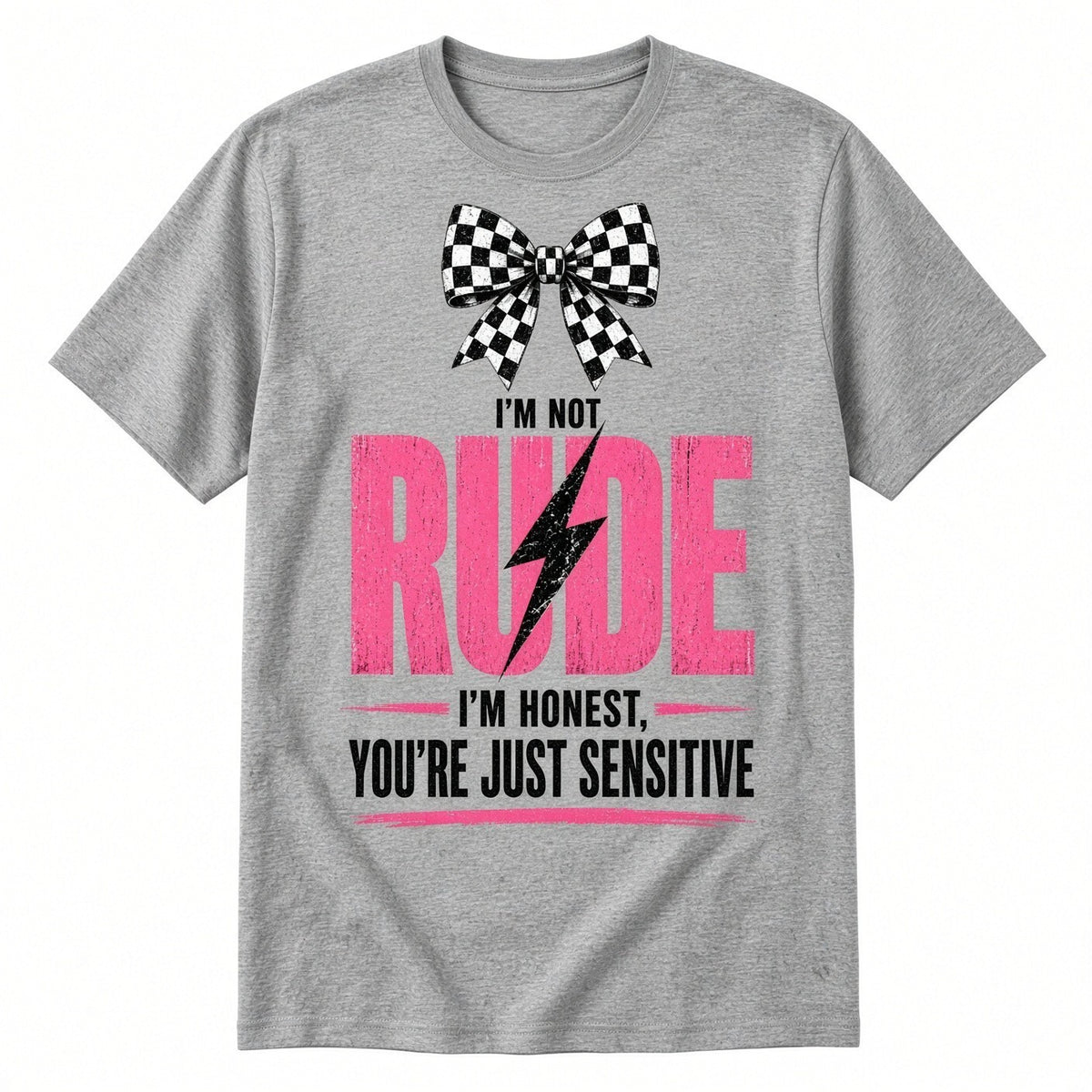 4PCS 10" DTF Transfer Im Not Rude Im Honest Youre Just Sensitive Bow Lightning
