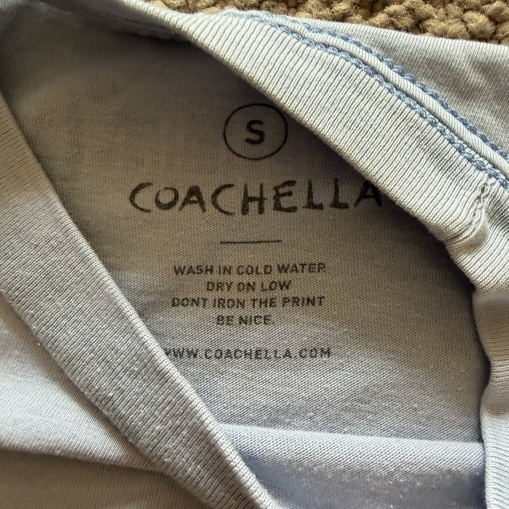 Vintage Coachella Festival Gray T-Shirt Size S Vintage Wristband Graphic Merch