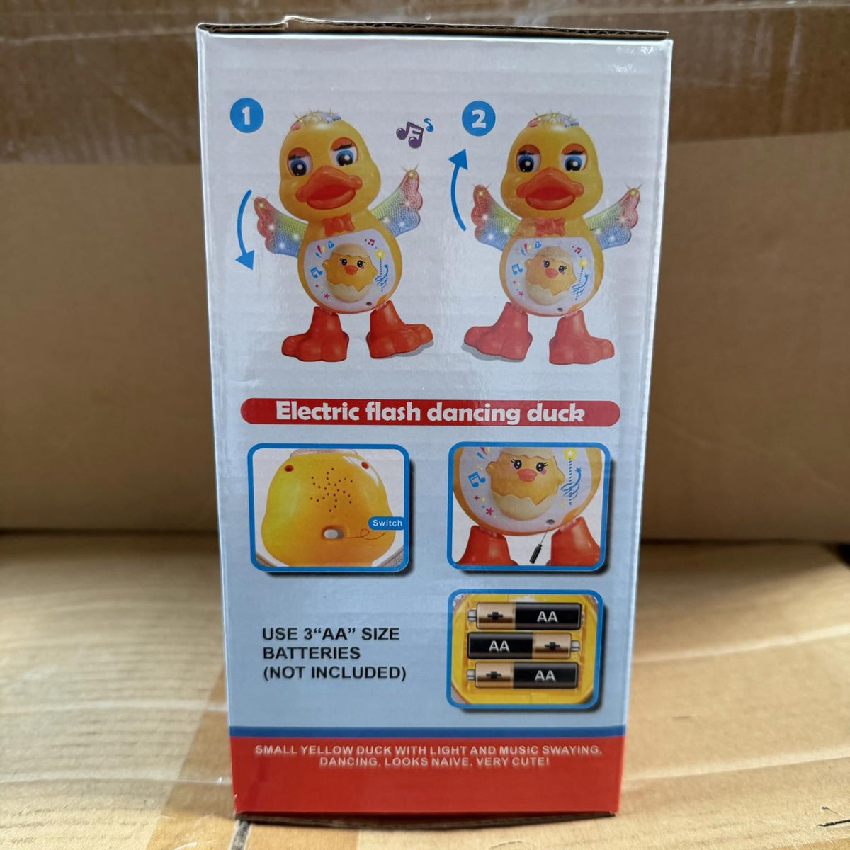 Pk of 2 Dancing Duck Toy Electric Flash Lights Music Swaying GD70-1