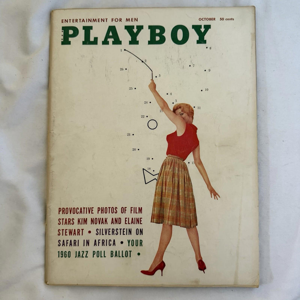 Vintage Playboy Magazine October Kim Novak Elaine Stewart 50 Cents Jazz Poll