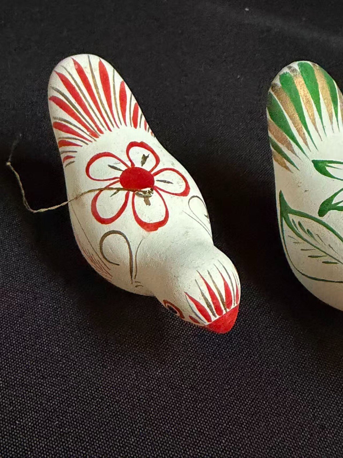 Set of 3 Vintage Mexican Clay Bird Whistles Hand Painted Hecho en Mexico