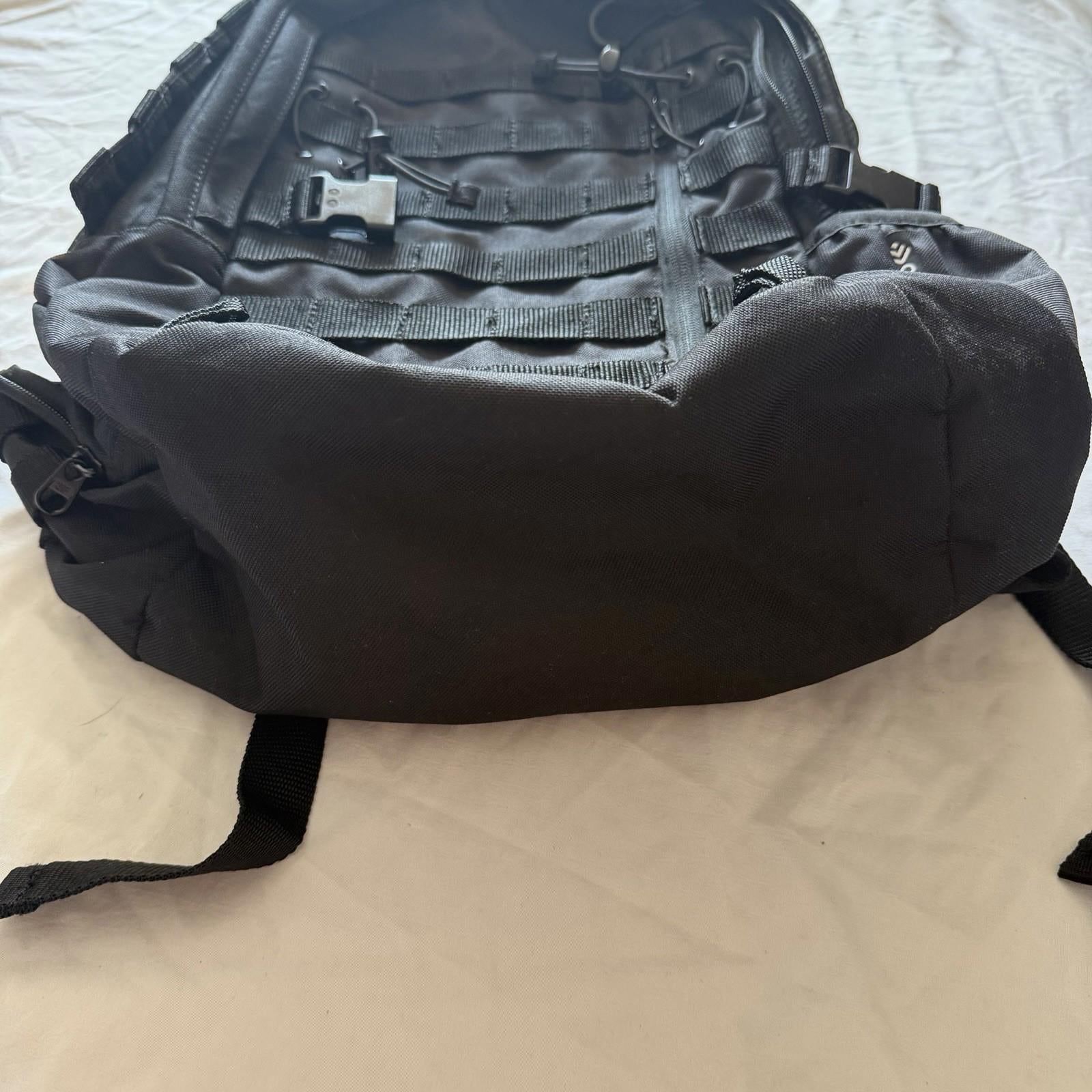 Outdoor Products Black Tactical MOLLE Backpack 19” Daypack Bag