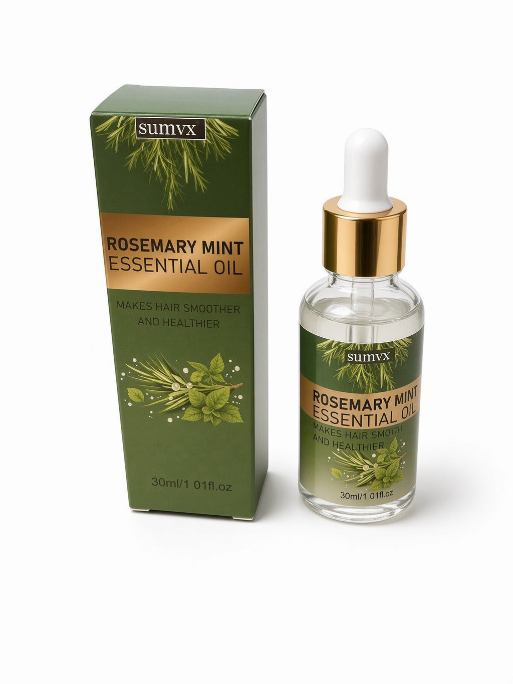Sumvx Rosemary Mint Essential Hair Oil 30ml 1.01oz Moisturizing Smoothing New