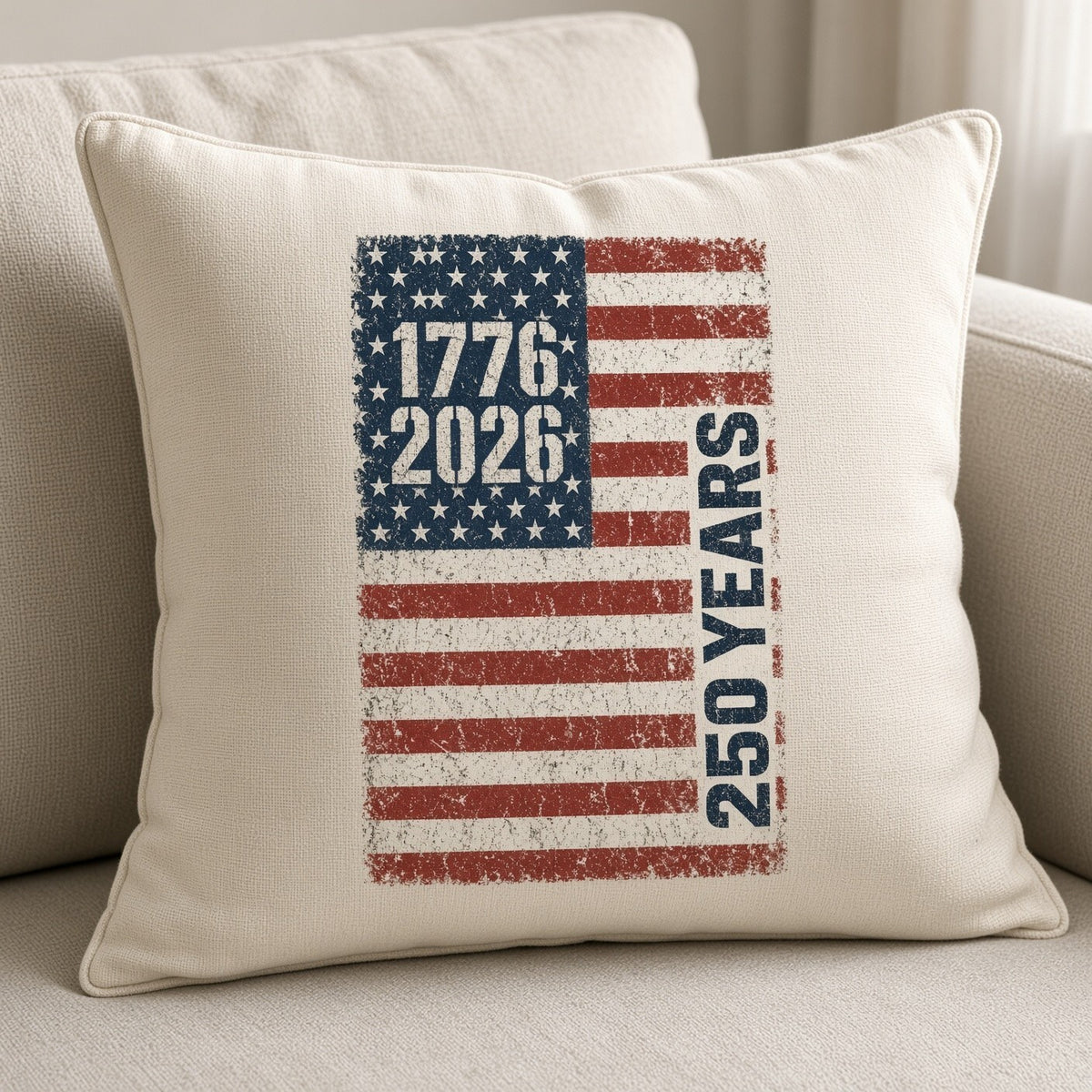 4pc 10" 1776 2026 250 Years America Distressed Flag DTF Transfer Ready Press