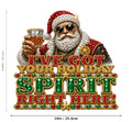 Holiday Spirit Santa DTF Transfer 10" PK4 Funny Christmas Heat Press Shirt