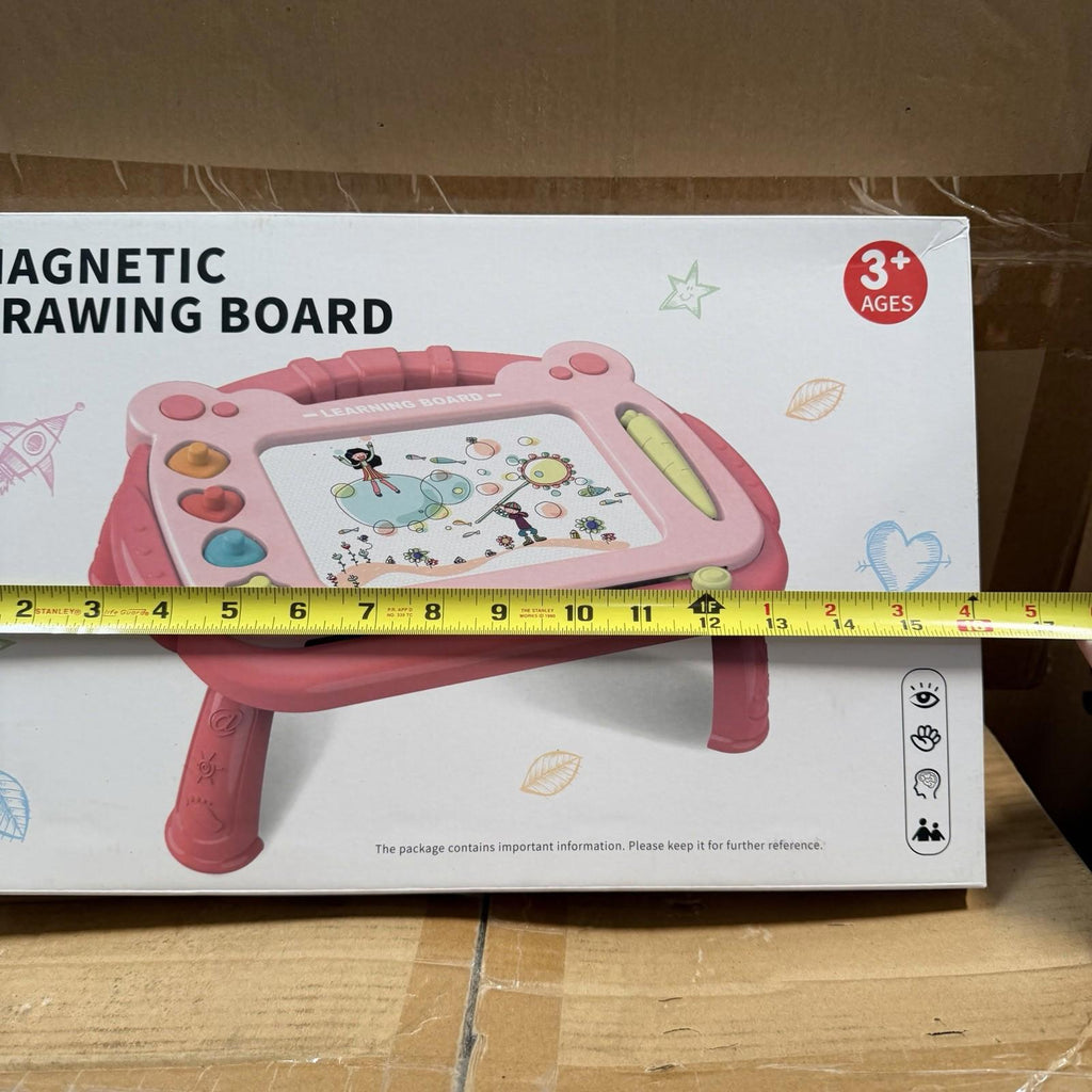 Blue Magnetic Drawing Board for Toddlers 3+ with Legs, Doodle Toy 16”