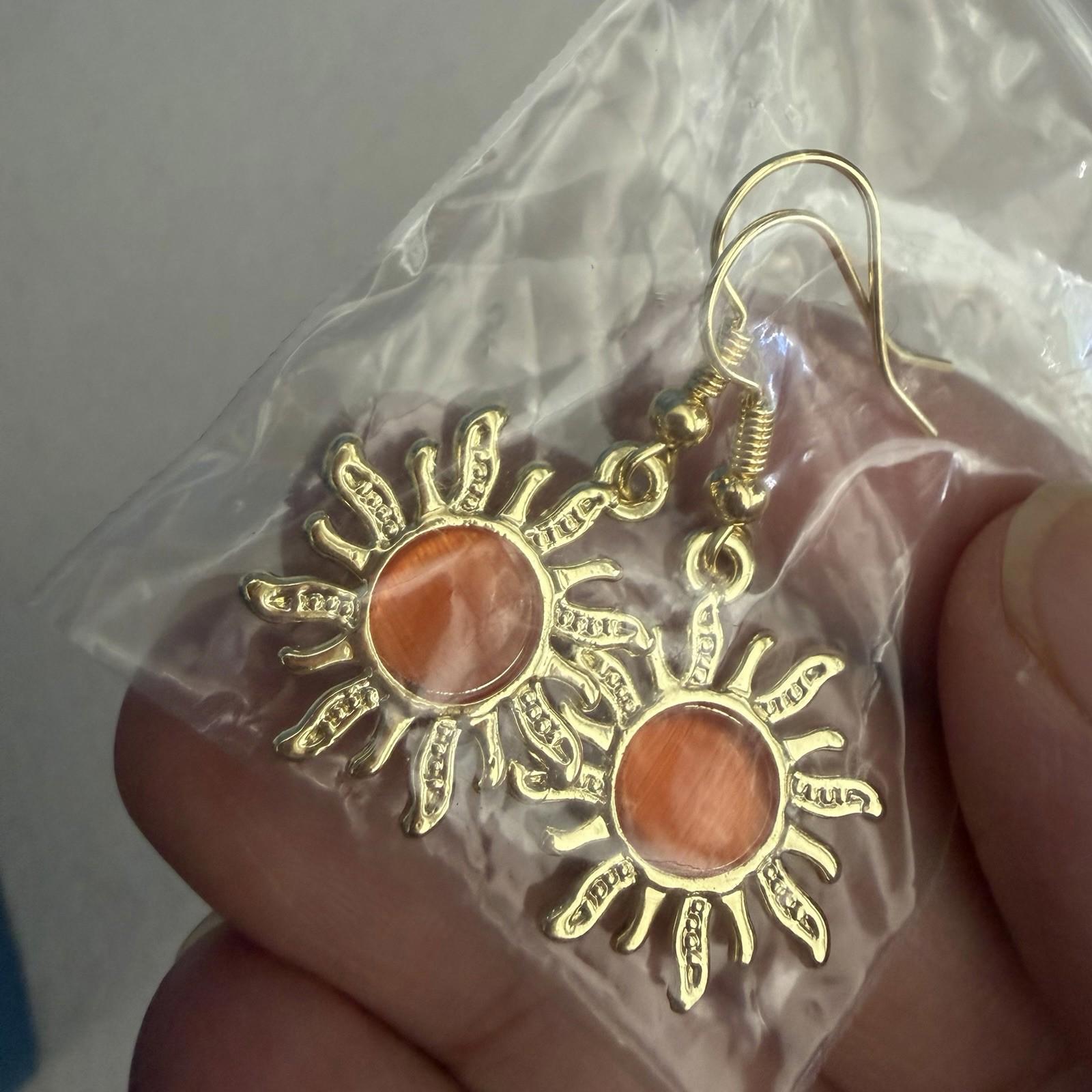 Vintage Sunflower Alloy Drop Dangle Earrings Crystal Sun Jewelry Gifts