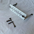 Antique French Enamel Thermometer Centigrade Wall Mount Weather Station c1900