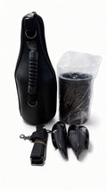 CaddyO Wine Bottle Carrier Tote Insulated Travel Case Corkscrew Stopper Black