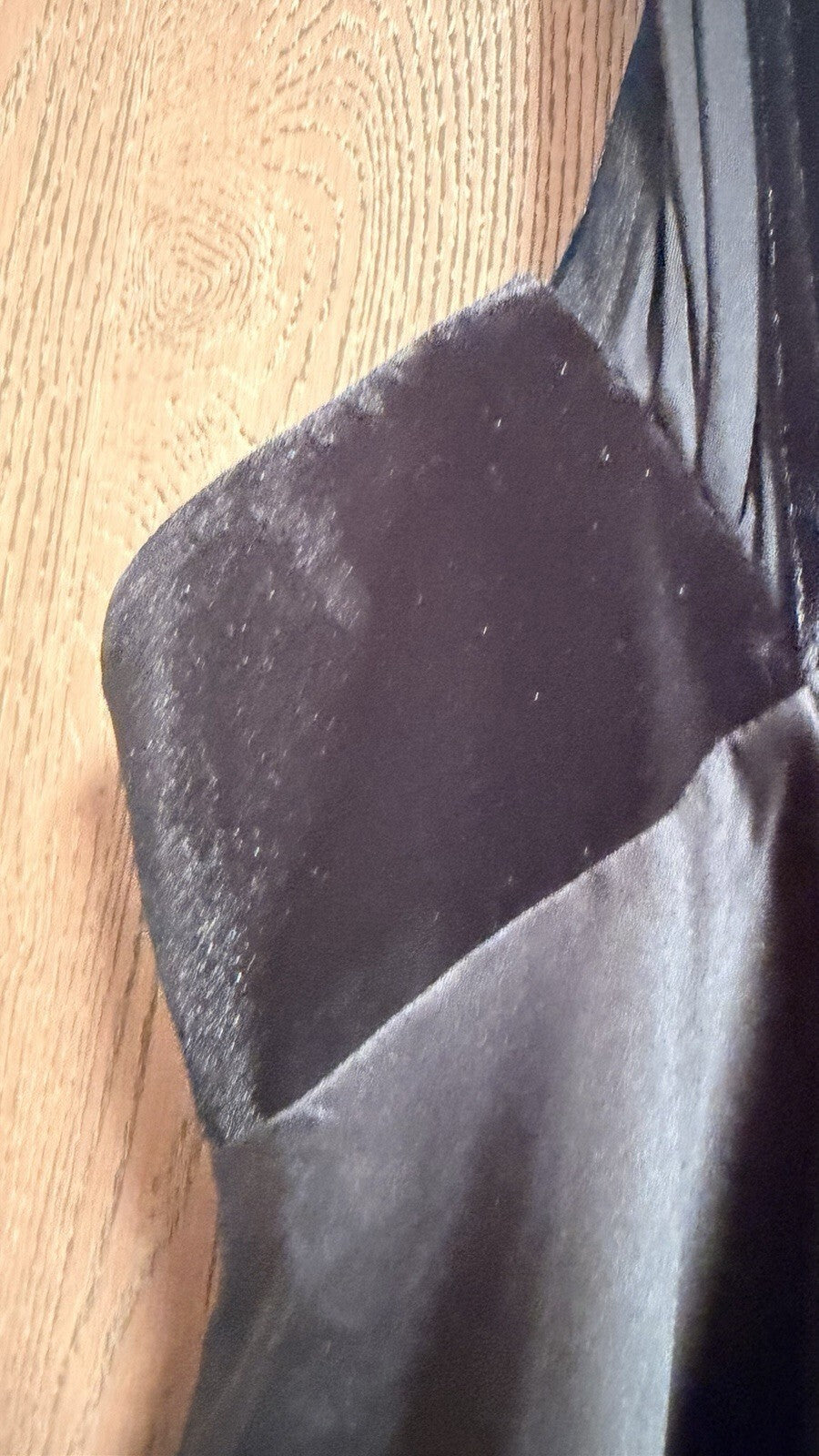 Black Satin Velvet Formal Evening Gown Dress XXL About 65” Long