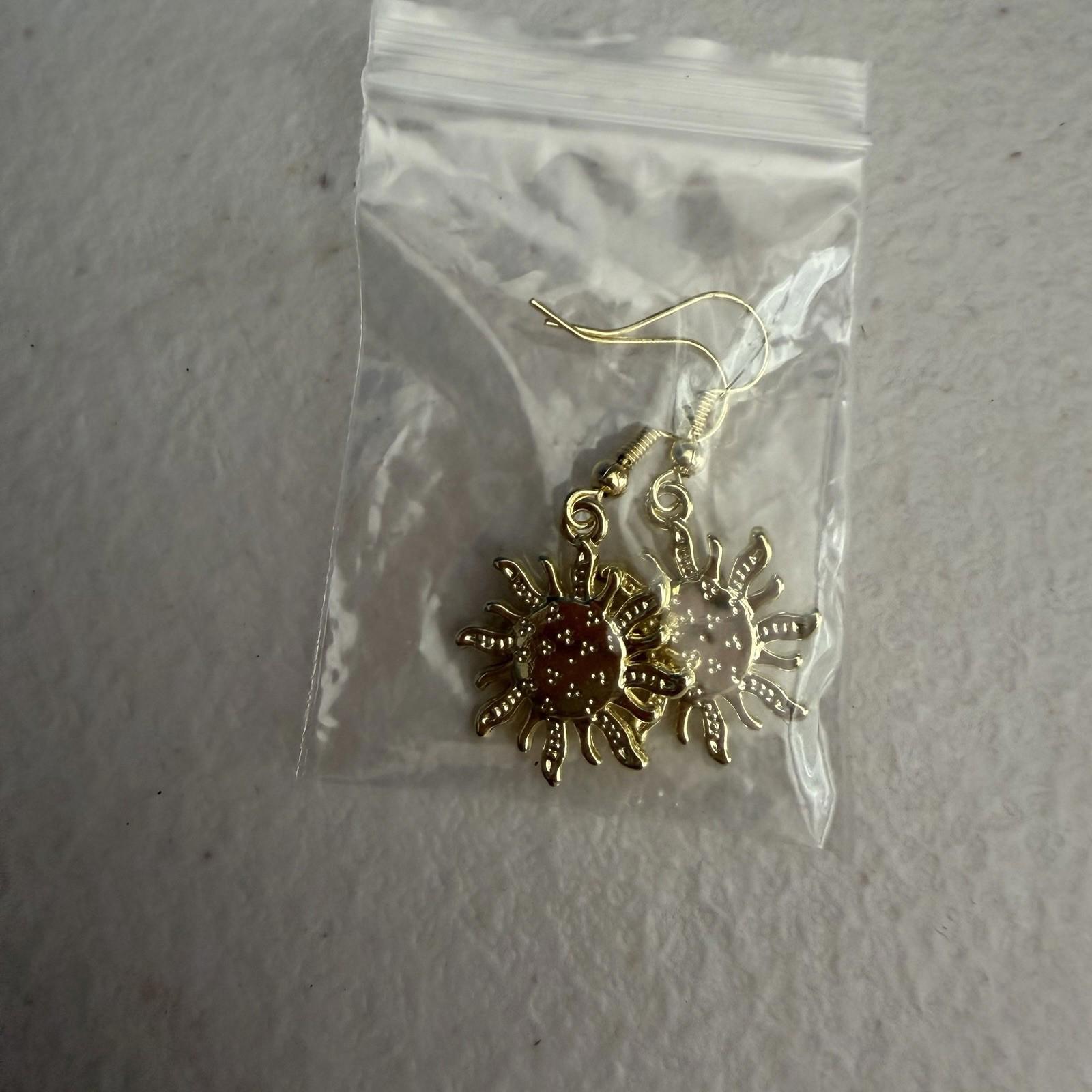 Vintage Sunflower Alloy Drop Dangle Earrings Crystal Sun Jewelry Gifts