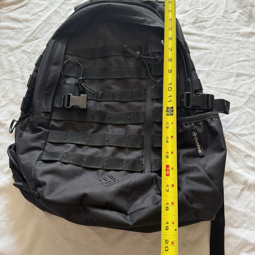 Outdoor Products Black Tactical MOLLE Backpack 19” Daypack Bag