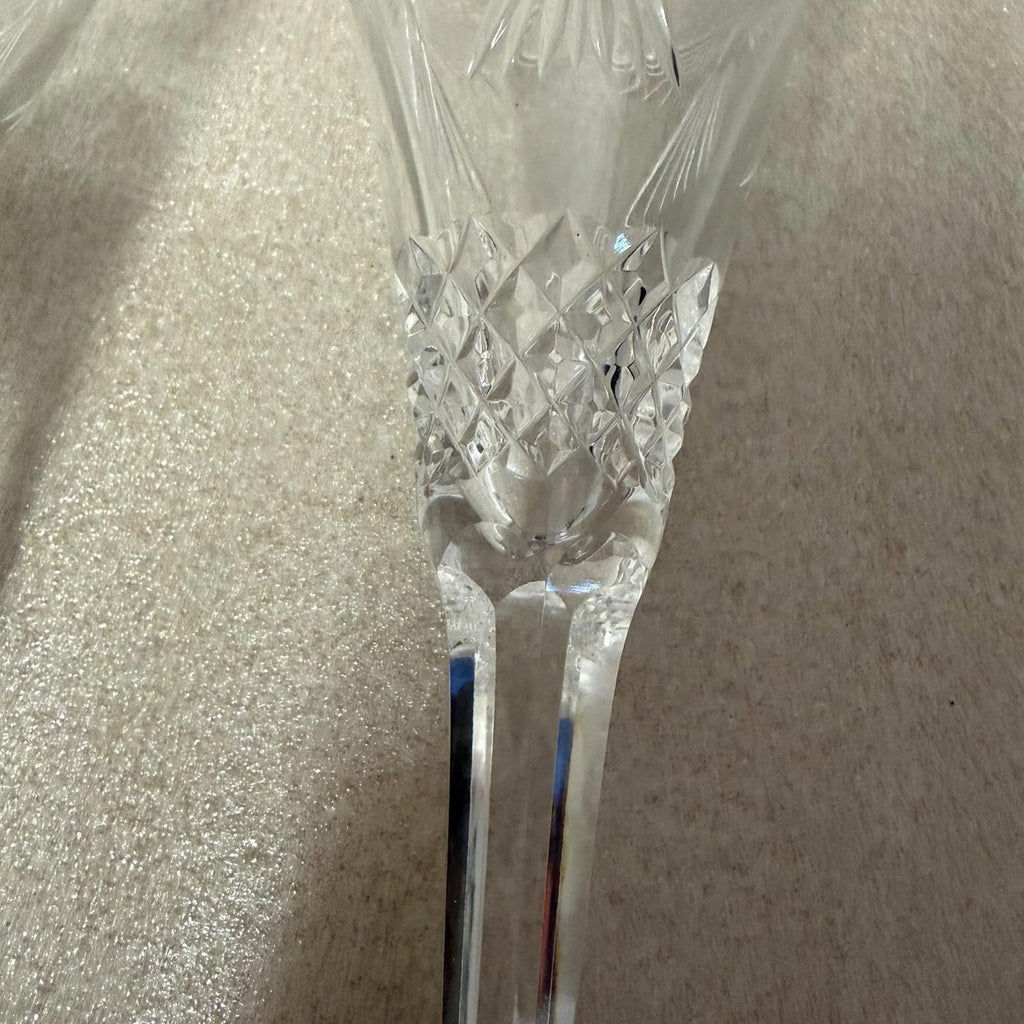 Pair Waterford Crystal Champagne Flutes The Millennium Collection PEACE Dove Set