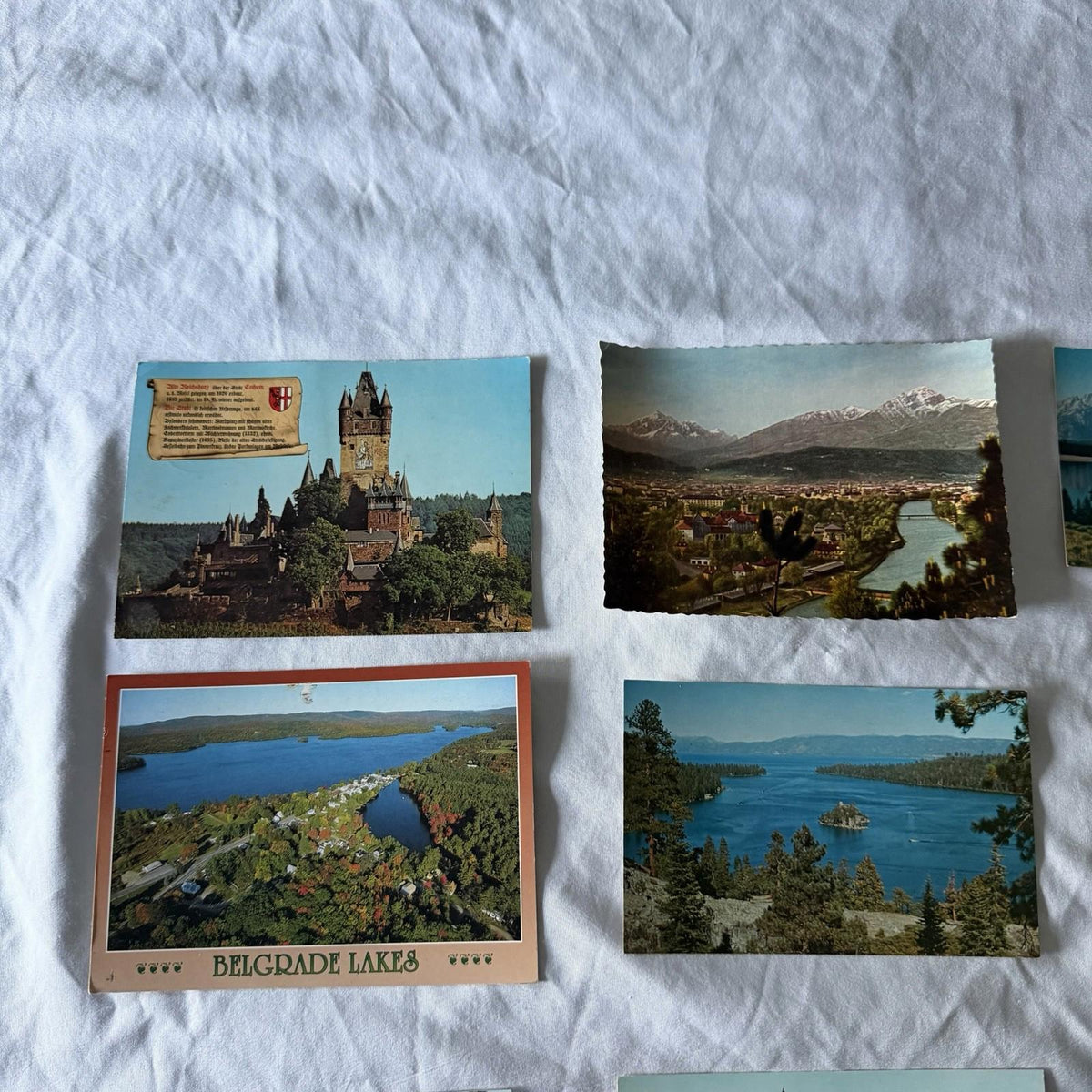 Vintage Postcards Collection - US Travel, Europe Castles, Lakes & Nature