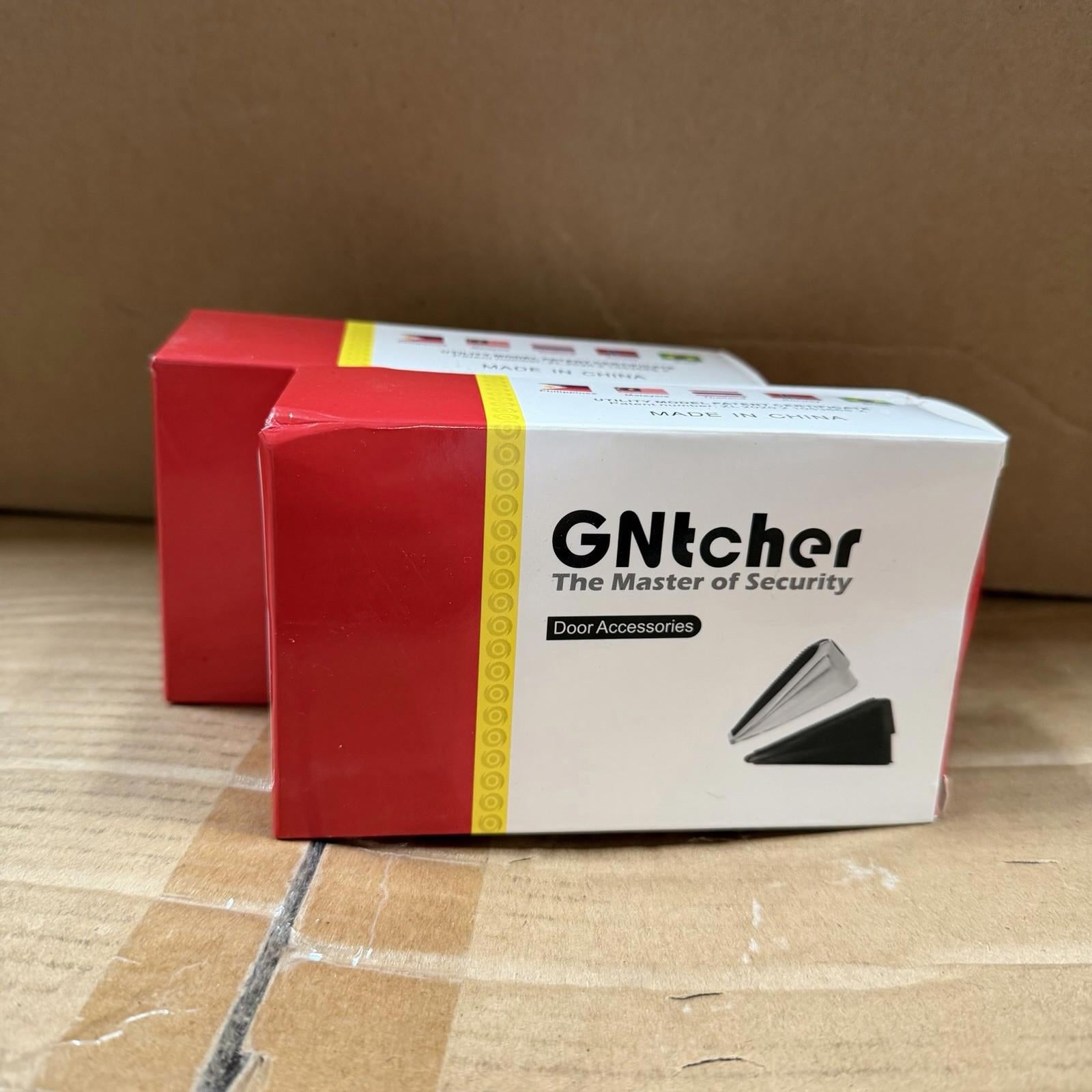 GNTcher Door Stop Wedge 2 Pack Heavy Duty Aluminum Security Door Stopper